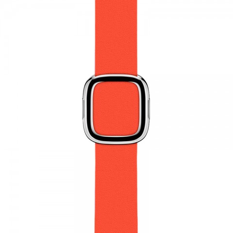 Ремешок кожаный с современной пряжкой 42/44мм для Apple Watch, размер М, красный
