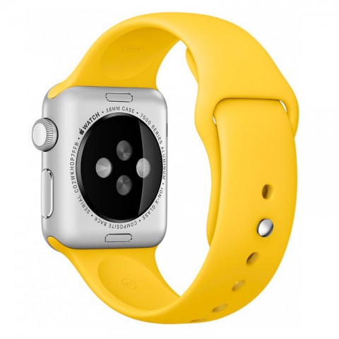 Спортивный ремешок для Apple Watch 42/44mm желтый-3
