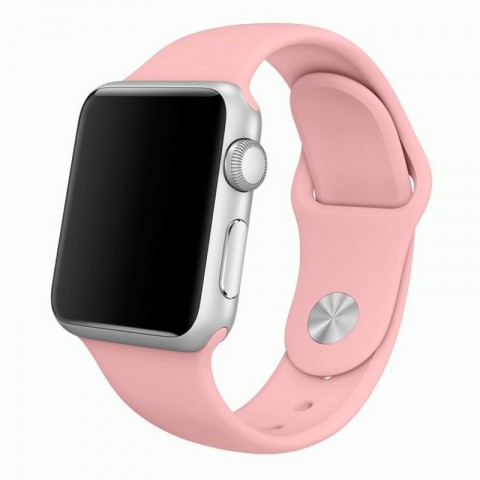 Спортивный ремешок для Apple Watch 42/44mm светло-розовый-2