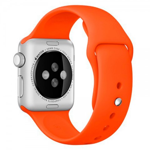 Спортивный ремешок для Apple Watch 42/44mm оранжевый-3