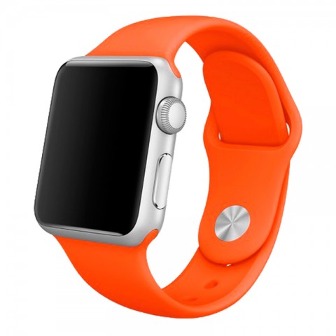 Спортивный ремешок для Apple Watch 42/44mm оранжевый-2