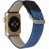 Ремешок джинсовый для Apple Watch 42/44мм, синий