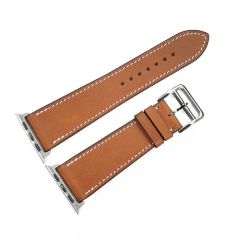 Ремешок кожаный классический для Apple Watch 42/44мм, коричневый-1