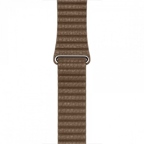 Ремешок кожаный с магнитной застежкой 42/44мм для Apple Watch, светло-коричневый