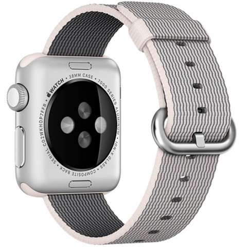 Ремешок из плетёного нейлона 42/44мм для Apple Watch, жемчужный