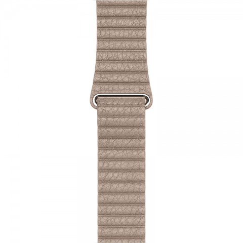 Ремешок кожаный с магнитной застежкой 42/44мм для Apple Watch, бежевый