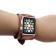 Ремешок кожаный широкий для Apple Watch 38/40мм, светло-коричневый