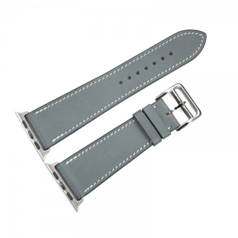 Ремешок кожаный классический для Apple Watch 42/44мм, серый-1