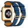 Ремешок кожаный с двойной пряжкой для Apple Watch 42/44мм, синий