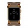 Ремешок кожаный с двойной пряжкой для Apple Watch 42/44мм, серо-коричневый