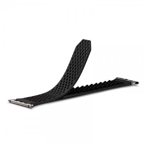 Ремешок силиконовый сетчатый для Apple Watch 42/44 мм, черный-2