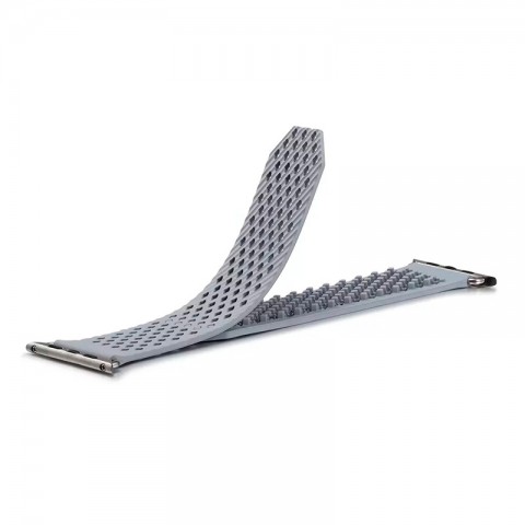 Ремешок силиконовый сетчатый для Apple Watch 42/44 мм, серый-2