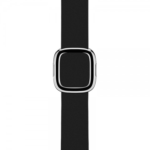 Ремешок кожаный с современной пряжкой 42/44мм для Apple Watch, размер М, черный