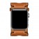 Ремешок кожаный с двойной пряжкой для Apple Watch 42/44мм, светло-коричневый