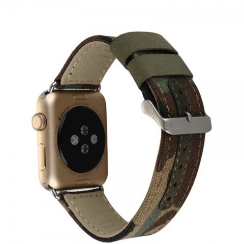 Ремешок джинсовый для Apple Watch 38/40мм, хаки