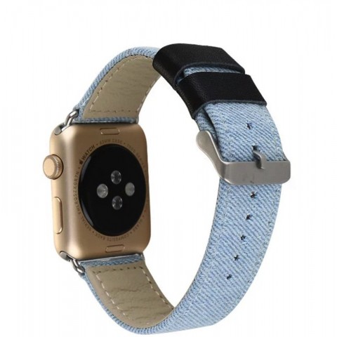 Ремешок джинсовый для Apple Watch 38/40мм, голубой