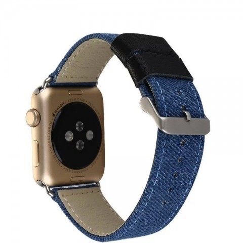 Ремешок джинсовый для Apple Watch 38/40мм, синий