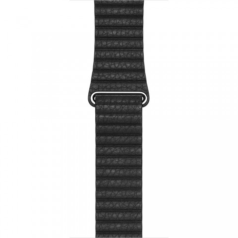 Ремешок кожаный с магнитной застежкой 42/44мм для Apple Watch, черный