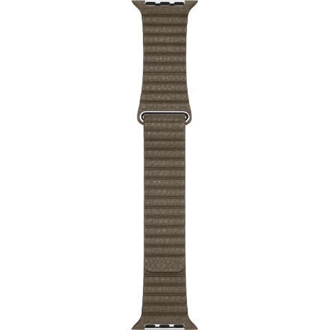 Ремешок кожаный с магнитной застежкой 42/44мм для Apple Watch, светло-коричневый-2
