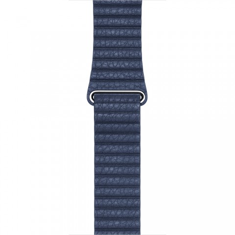 Ремешок кожаный с магнитной застежкой 42/44мм для Apple Watch, темно-синий
