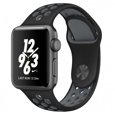 Спортивный ремешок Nike Style для Apple Watch 42/44mm черный/холодный-серый-1