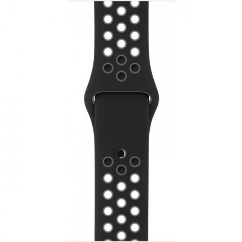 Спортивный ремешок Nike Style для Apple Watch 42/44mm черный/холодный-серый