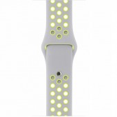 Спортивный ремешок Nike Style для Apple Watch 38/40mm листовое серебро/салатовый Спортивный ремешок Nike Style для Apple Watch 38/40mm листовое серебро/салатовый