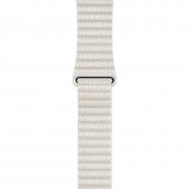 Ремешок кожаный с магнитной застежкой 38/40мм для Apple Watch, белый Ремешок кожаный с магнитной застежкой 38/40мм для Apple Watch, белый