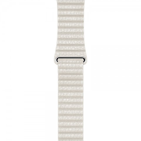Ремешок кожаный с магнитной застежкой 38/40мм для Apple Watch, белый