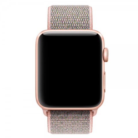Браслет спортивный для Apple Watch 42/44мм, розовый песок-2