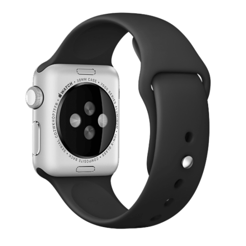 Спортивный ремешок для Apple Watch 42/44mm черный-2