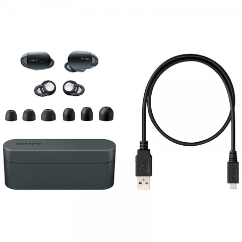 Наушники беспроводные Sony WF-1000X Black-4