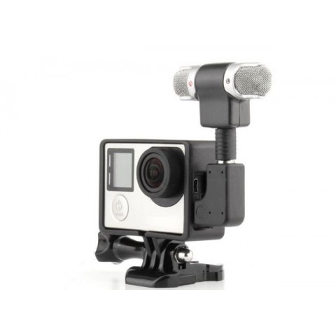 Стереомикрофон + стандартная рамка для GoPro Hero 3/3+/4-3