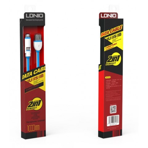 Кабель LDNIO LC82 1м 2 в 1-4