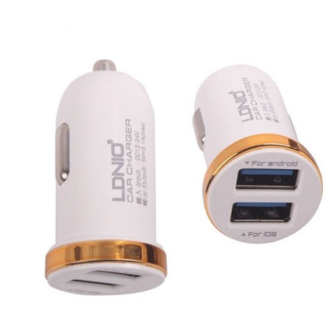 Автомобильное зарядное LDNIO DL-C22, белое-2