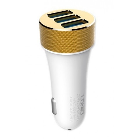 Автомобильное зарядное LDNIO DL-C50 microUSB, белое