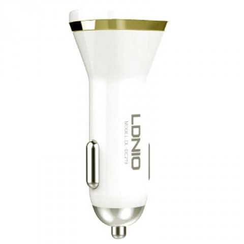 Автомобильное зарядное LDNIO DL-DC219 Lightning, белое-3