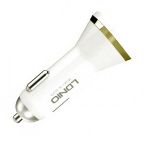 Автомобильное зарядное LDNIO DL-DC219 Lightning, белое-2