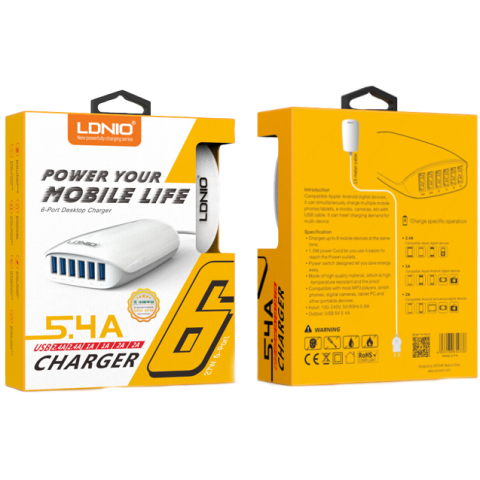Зарядное устройство LDNIO-A6573 5.4А 6USB-3