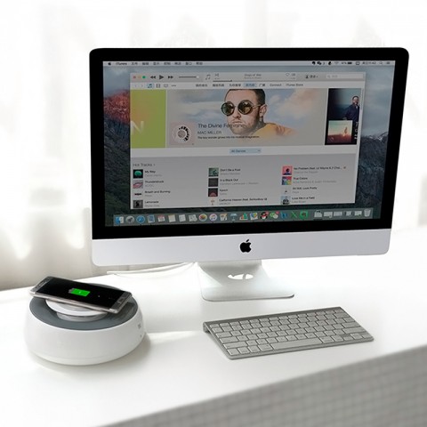 Беспроводное зарядное yстройство-колонка Nillkin Cozy (MC2), белая-5