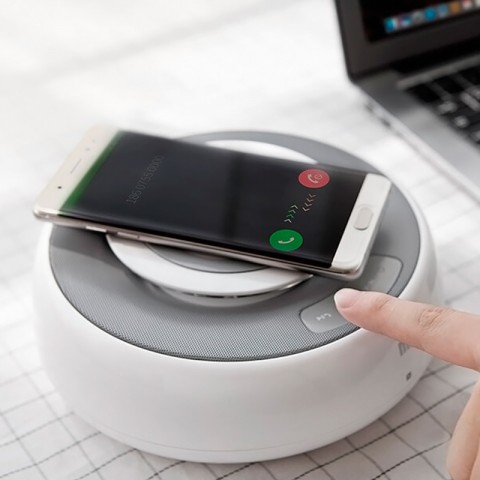 Беспроводное зарядное yстройство-колонка Nillkin Cozy (MC2), белая-6