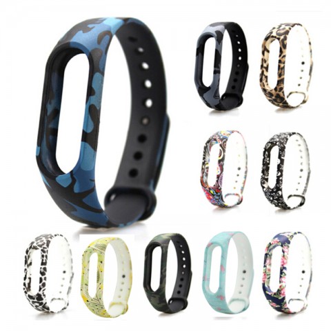 Ремешок силиконовый с рисунком для Xiaomi Mi Band 2