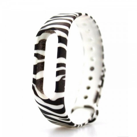 Ремешок силиконовый с рисунком для Xiaomi Mi Band 2-6