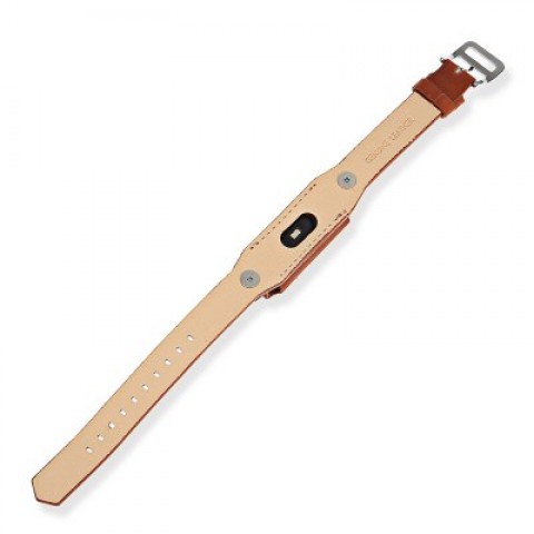 Ремешок кожаный для Xiaomi Mi Band 2 коричневый-1