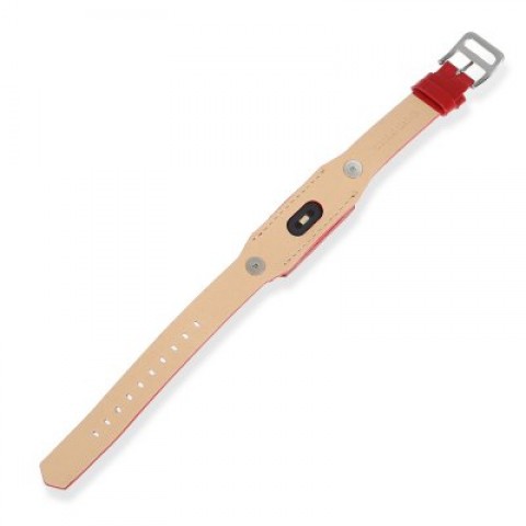 Ремешок кожаный для Xiaomi Mi Band 2 красный-2