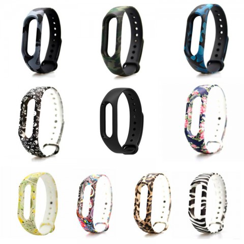Ремешок силиконовый с рисунком для Xiaomi Mi Band 2-1