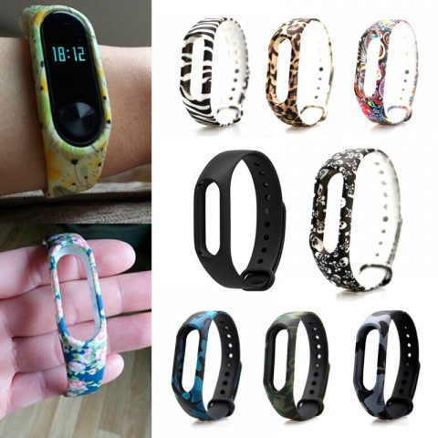 Ремешок силиконовый с рисунком для Xiaomi Mi Band 2-10