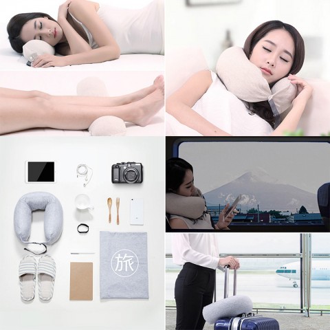 Подушка подголовник Xiaomi 8H U1, серая-4