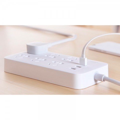 Удлинитель Xiaomi Mi Power Strip (6 розеток + 3 USB), белый-3