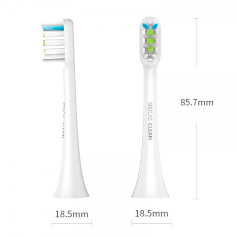 Насадка для зубной щетки Xiaomi Soocas X3 CLEAN (2 шт), белая-4